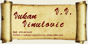 Vukan Vinulović vizit kartica